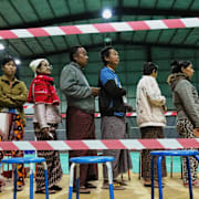 Väljare i Mandalay.