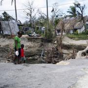 Vanuatu, 2015. Förstörelse efter cyklon. 