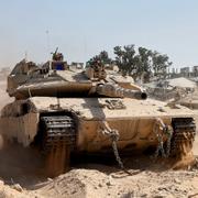 Isreliska stridsvagnar i Gaza den 3 oktober.