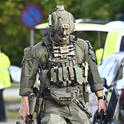 Polisen fanns på plats under insatsen i Fagersta och höll senare en pressträff.