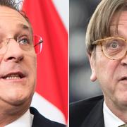 Heinz-Christian Strache och Guy Verhofstadt.