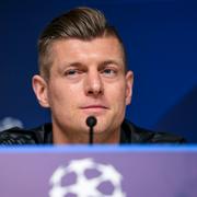 Toni Kroos på presskonferensen. 