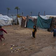 Barn i Gaza den 24 februari.