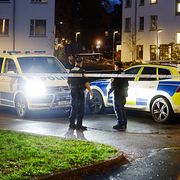 Polis på plats.
