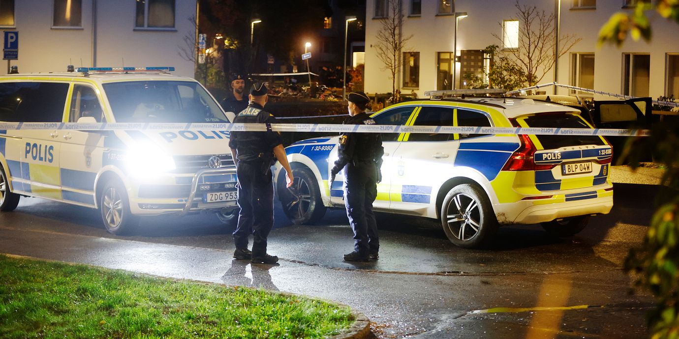 Polis på plats.