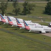 American Airlines 737 Max-plan – fortfarande på marken. 