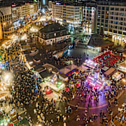 En julmarknad i Frankfurt den 20 december. 