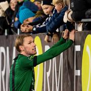 Varbergs Hampus Zackrisson deppar efter förlusten. 