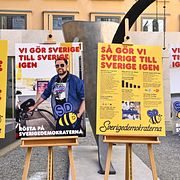 Sverigedemokraternas valaffischer.