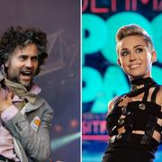 Wayne Coyne och Miley Cyrus.