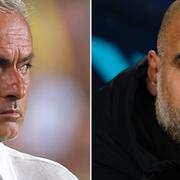 José Mourinho, Pep Guardiola. Arkivbilder.