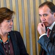 Carin Jämtin och Stefan Löfven