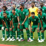 Saudiarabiens lag innan öppningsmatchen mot Ryssland.