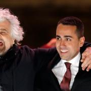 Femstjärnerörelsens grundare Beppe Grillo och partiledaren Luigi Di Maio.