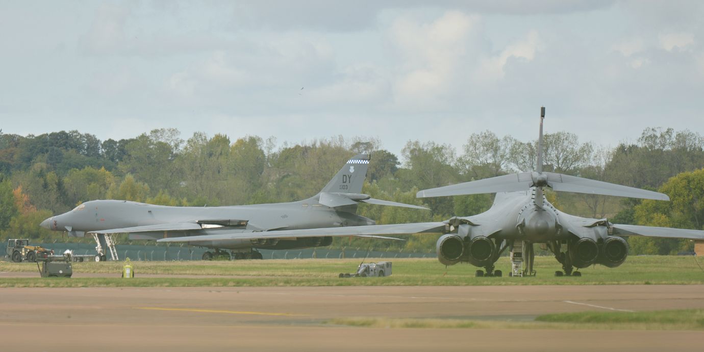 Flygbasen RAF Fairford i Storbritannien.