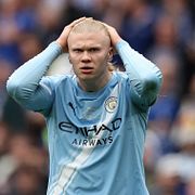 Erling Haaland under FA-cupfinalen mellan Chelsea och Manchester City, 16 maj.