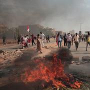 Sudanesiska demonstranter under oroligheter i landet för två år sedan. 