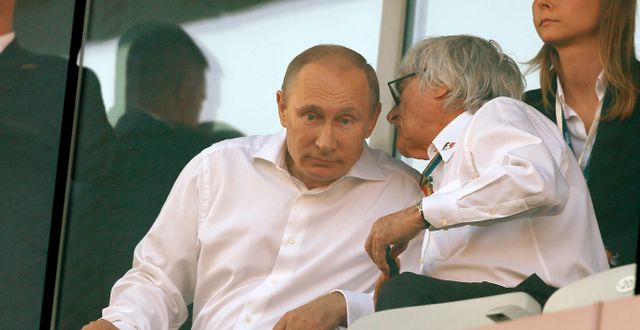 Putin och Ecclestone, bild från 2014.  Valdrin Xhemaj / Ap
