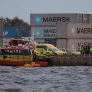 Sökarbete efter de saknade männen.