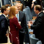 Ulf Kristersson/Annie Lööf/Jan Björklund/Stefan Löfven.