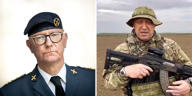 Joakim Huovinen och Jevgenij Prigozjin. AP