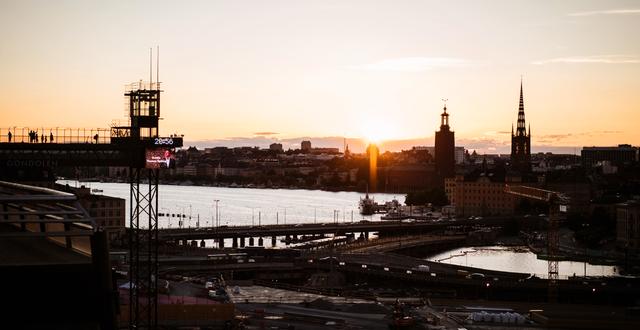 Solnedgång med vy över Stockholm, augusti 2020. Erik Simander/TT / TT NYHETSBYRÅN