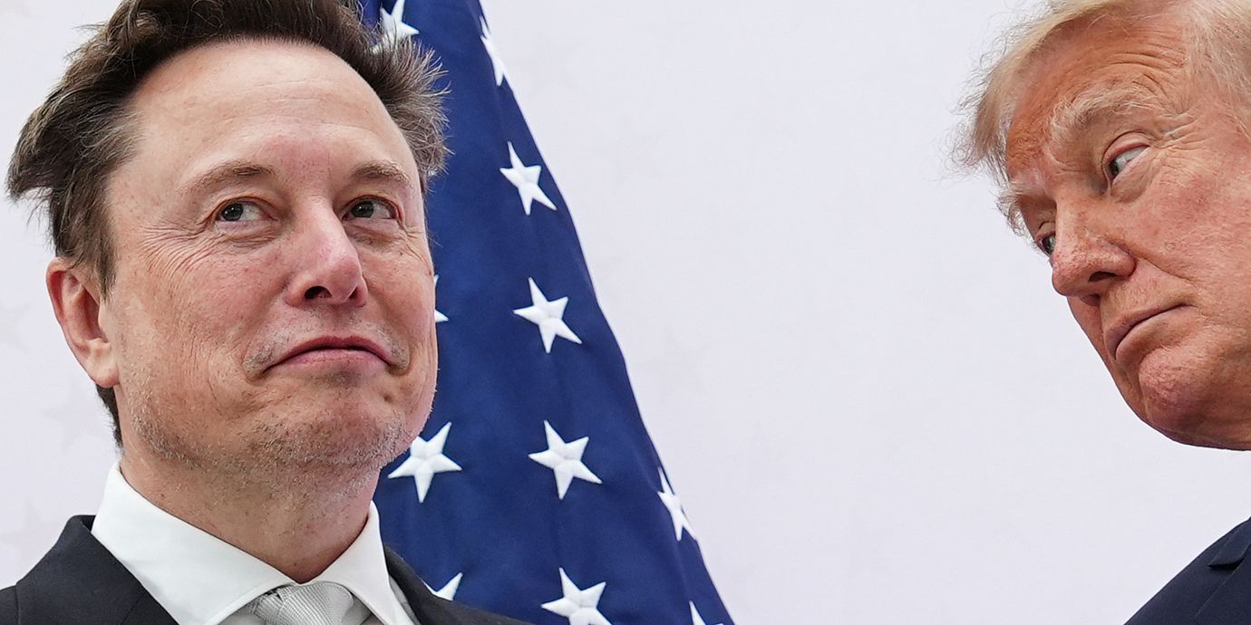 Arkivbild: Donald Trump och Elon Musk. 