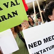 Demonstration i Stockholm mot den iranska regimen. Arkivbild.