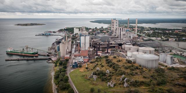 Cementas Sliteanläggning. Karl Melander/TT / TT NYHETSBYRÅN