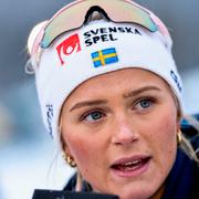 Lillehammer 20241206. 
Frida Karlsson fra Sverige ble nr. 4 under World Cup langrenn 10km. kvinner på Birkebeineren Skistadion på Lillehammer.
Foto: Geir Olsen / NTB