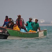 Fiskare från Jemen strax norr om sundet Bab el-Mandeb.