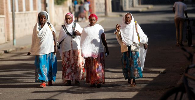 Kvinnor i Eritrea i huvudstaden Asmara. THOMAS MUKOYA / TT NYHETSBYRÅN