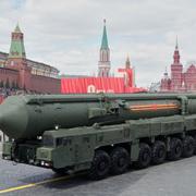 En rysk RS-24-robot under militärparaden i Moskva den 9 maj.