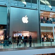 Apple-butik, arkivbild.