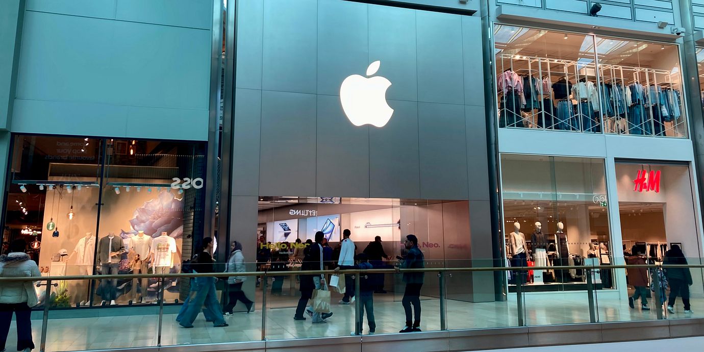Apple-butik, arkivbild.