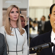 Mike Pence och Ivanka Trump. Kim Yo-Jong, Nordkoreas ceremoniella statschef till höger. 