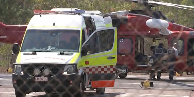 Bild från räddningsinsatsen. AP