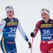 Ebba Andersson och Therese Johaug.