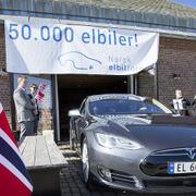 I april 2015 nådde Norge 50 000 elbilar.