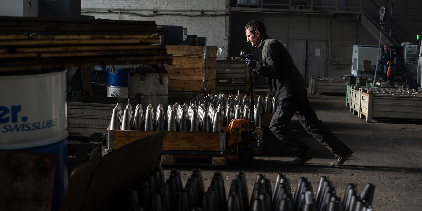 Ammunition i en fabrik i Ukraina.