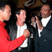 Muhammad Ali, Sylvester Stallone och Carl Weathers firar tjugoårsjubileet av ”Rocky” 1996.