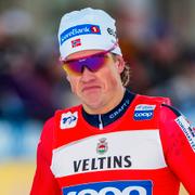 Johannes Høsflot Klæbo under världscupssprinten i finska Ruka.