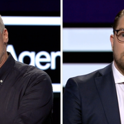 Björklund och Åkesson under debatten.