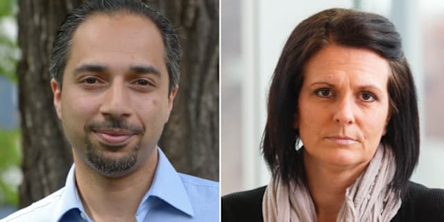 Trita Parsi och Frida Stranne. TT