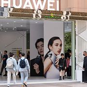Huawei-butik i Peking, Kina.