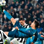 Cristiano Ronaldo mot Juventus i april.