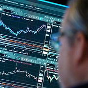 Illustrationsbild på en börsskärm.