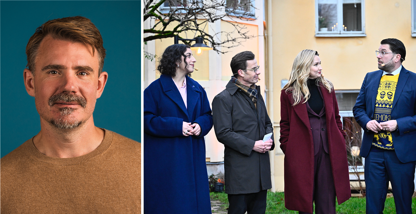 Fredrik Kopsch/Ulf Kristersson (M), Jimmie Åkesson (SD), Ebba Busch (KD) och Simona Mohamsson (L)