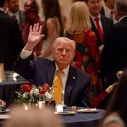 Trump under en middag på Mar-a-Lago. Illustrationsbild.