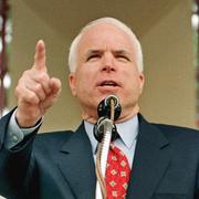 John McCain under presidentkampanjen 2000.